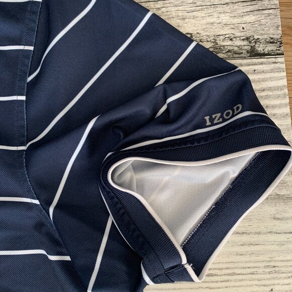 Izod Golf Striped Polo Shirt - Picture 3 of 7